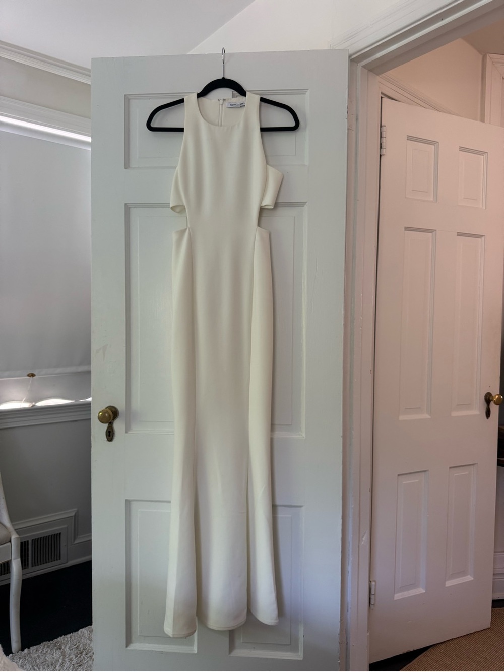 Elizabeth and James Cream Cutout Maxi Gown